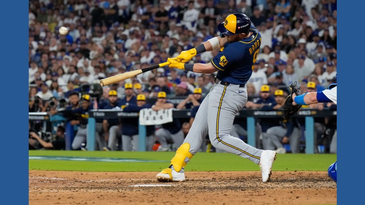 Brewers stun Dodgers with back-to-back homers in 7th inning and take 3-0 lead in NLCS with 6-2 win — KARE 11 Sports, Wayzata Sports news