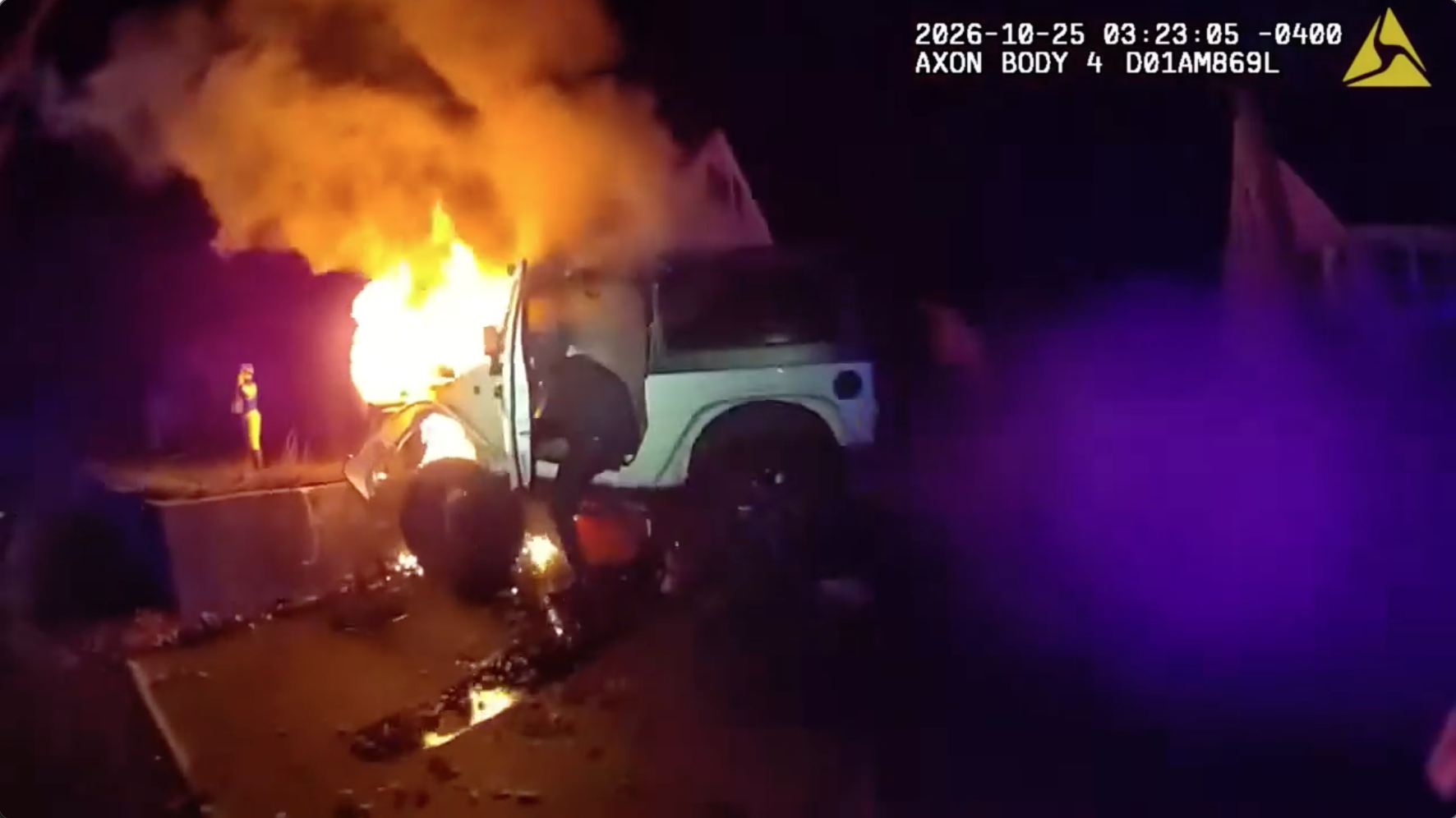 Bodycam video shows police rescuing man from burning Jeep after crash; driver facing multiple charges — FOX 9, Wayzata Community news